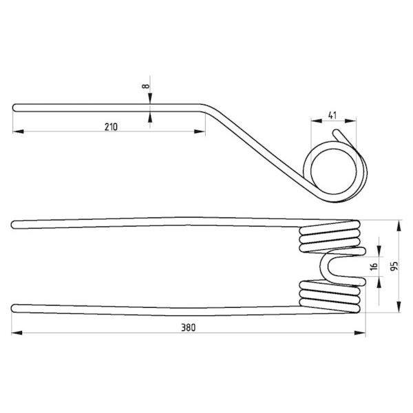 Palec przetrząsacza karuzelowego Z260 Z229, 380 x 95 x 41, O 8 (1).jpg